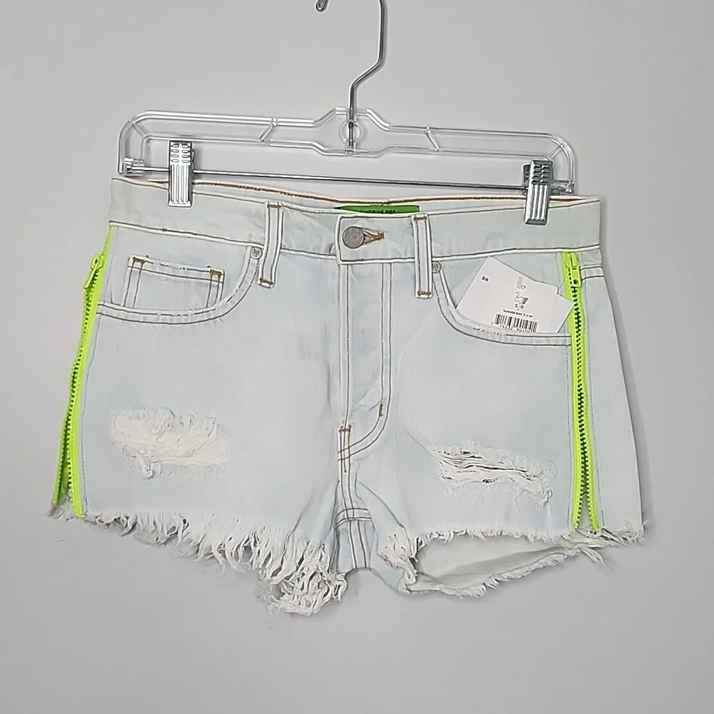 Sandrine Rose by Free People distressed Shorts with Side Zipper Size 25